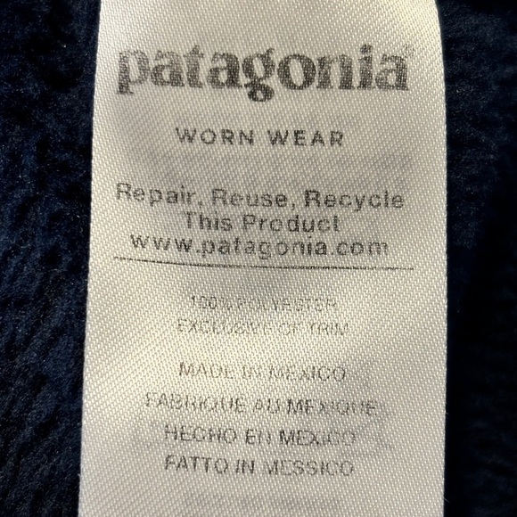 Patagonia Worn Wear Full-Zip Re-Tool Jacket in Navy Blue Size S - Picture 8 of 12